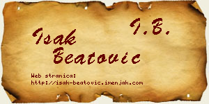 Isak Beatović vizit kartica